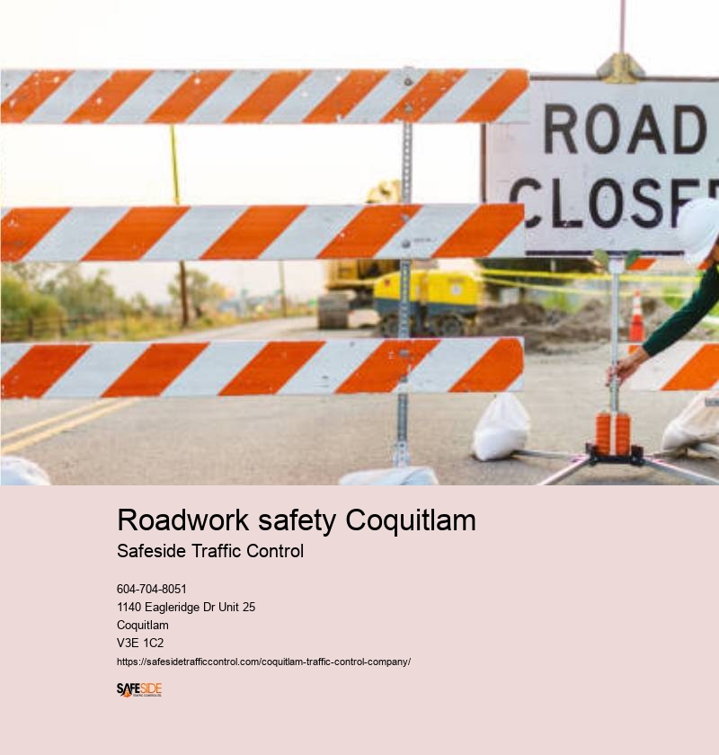 Road construction traffic flagging Coquitlam
